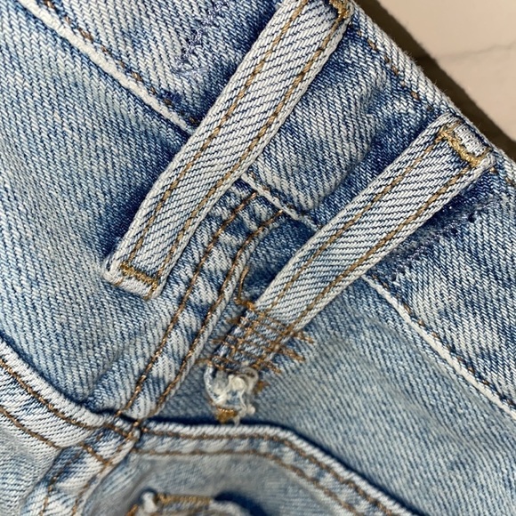 Free People shorts denim jean gray cut off distressed NEW loose cannon size 24 - Picture 7 of 8